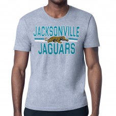 Jacksonville Jaguars Starter Heather Gray Mesh Look Retro Team Logo T-Shirt