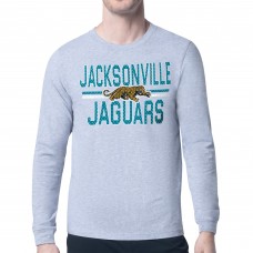 Jacksonville Jaguars Starter Heather Gray Mesh Look Retro Team Logo T-Shirt