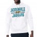 Jacksonville Jaguars Starter White Mesh Look Retro Team Logo Pullover Hoodie