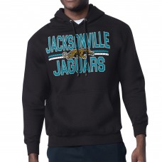 Jacksonville Jaguars Starter Black Mesh Look Retro Team Logo Pullover Hoodie