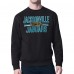 Jacksonville Jaguars Starter Black Mesh Look Retro Team Logo Pullover Sweatshirt