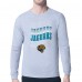 Jacksonville Jaguars Starter Heather Gray Repeat Wordmark Retro Team Logo Long Sleeve T-Shirt