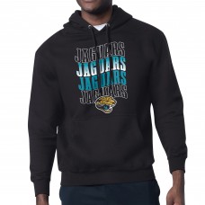 Jacksonville Jaguars Starter Black Repeat Wordmark Retro Team Logo Pullover Hoodie