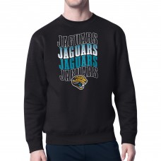 Jacksonville Jaguars Starter Black Repeat Wordmark Retro Team Logo Pullover Sweatshirt