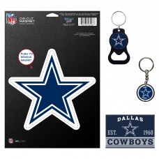 Dallas Cowboys WinCraft 4-Pack Key Rings and Magnets Set