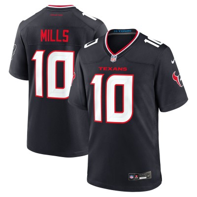 Игровая джерси Houston Texans Davis Mills Nike Navy Team Game
