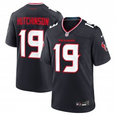 Игровая джерси Houston Texans Xavier Hutchinson Nike Navy Team Game