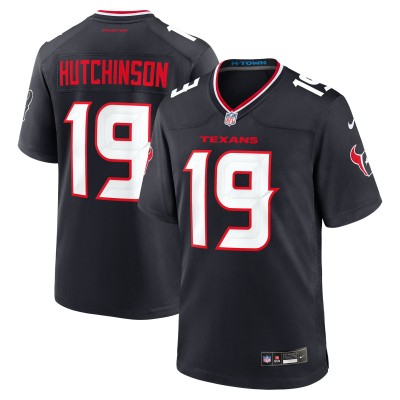 Игровая джерси Houston Texans Xavier Hutchinson Nike Navy Team Game