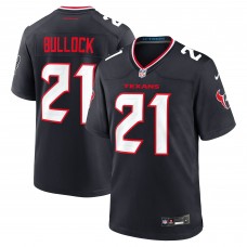 Игровая джерси Houston Texans Calen Bullock Nike Navy Team Game