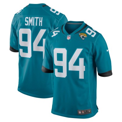 Jacksonville Jaguars Maason Smith Nike Teal Team Game Jersey