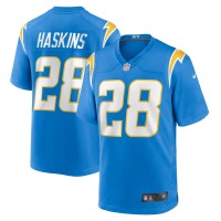 Los Angeles Chargers Hassan Haskins Nike Powder Blue Team Game Jersey