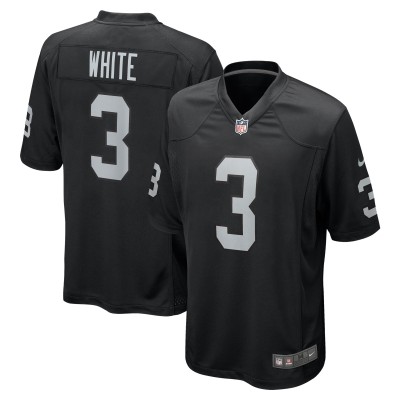 Las Vegas Raiders Zamir White Nike Black Team Game Jersey