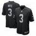 Las Vegas Raiders Zamir White Nike Black Team Game Jersey