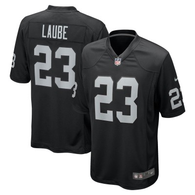 Las Vegas Raiders Dylan Laube Nike Black Team Game Jersey