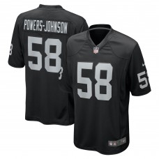 Las Vegas Raiders Jackson Powers-Johnson Nike Black Team Game Jersey