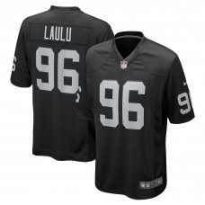 Las Vegas Raiders Jonah Laulu Nike Black Team Game Jersey