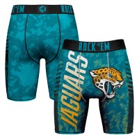 Jacksonville Jaguars Rock Em Socks Teal Wordmark Boxer Briefs