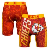 Kansas City Chiefs Rock Em Socks Red Wordmark Boxer Briefs
