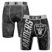 Las Vegas Raiders Rock Em Socks Black Wordmark Boxer Briefs