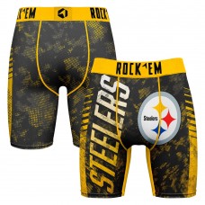Pittsburgh Steelers Rock Em Socks Black Wordmark Boxer Briefs Pittsburgh Steelers Rock Em Socks Black Wordmark Boxer Briefs