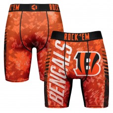 Cincinnati Bengals Rock Em Socks Orange Wordmark Boxer Briefs