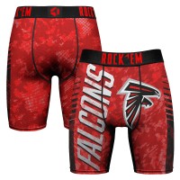 Atlanta Falcons Rock Em Socks Red Wordmark Boxer Briefs