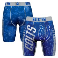 Indianapolis Colts Rock Em Socks Royal Wordmark Boxer Briefs