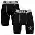 Las Vegas Raiders Rock Em Socks Black Primary Logo Boxer Briefs