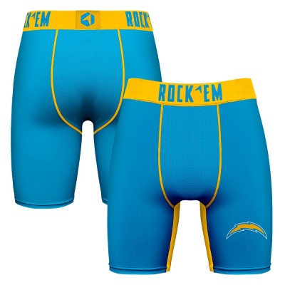 Los Angeles Chargers Rock Em Socks Powder Blue Primary Logo Boxer Briefs