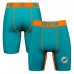 Miami Dolphins Rock Em Socks Aqua Primary Logo Boxer Briefs