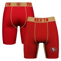 San Francisco 49ers Rock Em Socks Scarlet Primary Logo Boxer Briefs
