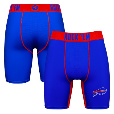 Buffalo Bills Rock Em Socks Royal Primary Logo Boxer Briefs