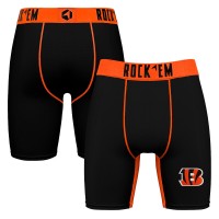 Cincinnati Bengals Rock Em Socks Black Primary Logo Boxer Briefs