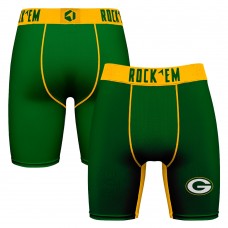 Green Bay Packers Rock Em Socks Green Primary Logo Boxer Briefs Green Bay Packers Rock Em Socks Green Primary Logo Boxer Briefs