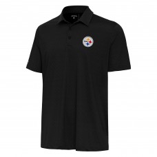 Pittsburgh Steelers Antigua Black Whirl Polo
