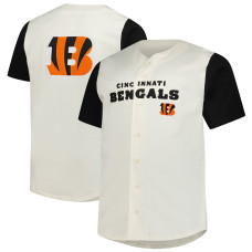 Cincinnati Bengals Fanatics Cream Vintage Full-Button Short Sleeve Top Cincinnati Bengals Fanatics Cream Vintage Full-Button Short Sleeve Top