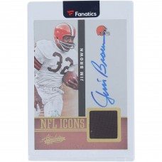 Jim Brown Cleveland Browns Autographed 2012 Panini Absolute NFL Icon Relic #6 #34/49 Card