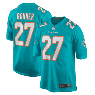 Игровая джерси Miami Dolphins Ethan Bonner Nike Aqua Game
