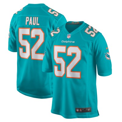 Игровая джерси Miami Dolphins Patrick Paul Nike Aqua Game