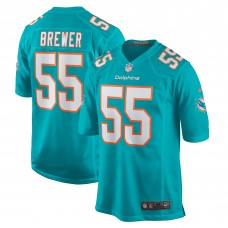 Игровая джерси Miami Dolphins Aaron Brewer Nike Aqua Game