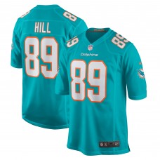 Игровая джерси Miami Dolphins Julian Hill Nike Aqua Game