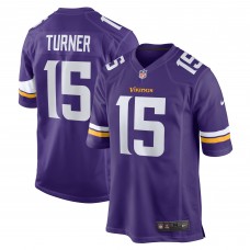 Dallas Turner Minnesota Vikings Nike  Game Jersey -  Purple