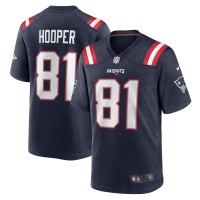 New England Patriots Austin Hooper Nike Navy Game Jersey