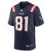 New England Patriots Austin Hooper Nike Navy Game Jersey
