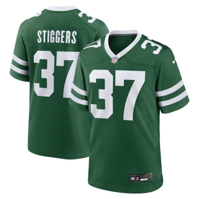 New York Jets Qwantez Stiggers Nike Legacy Green Team Game Jersey