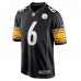 Pittsburgh Steelers Patrick Queen Nike Black Game Jersey