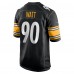 Игровая джерси T.J. Watt Pittsburgh Steelers Nike Game - Black