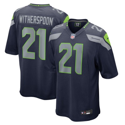 Seattle Seahawks Devon Witherspoon Nike College Navy Game Jersey