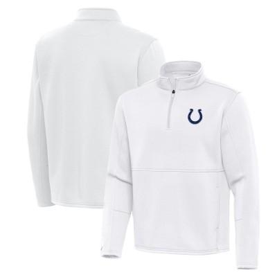 Indianapolis Colts Antigua White Twist Quarter-Zip Pullover Jacket