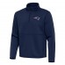 New England Patriots Antigua Navy Twist Quarter-Zip Pullover Jacket